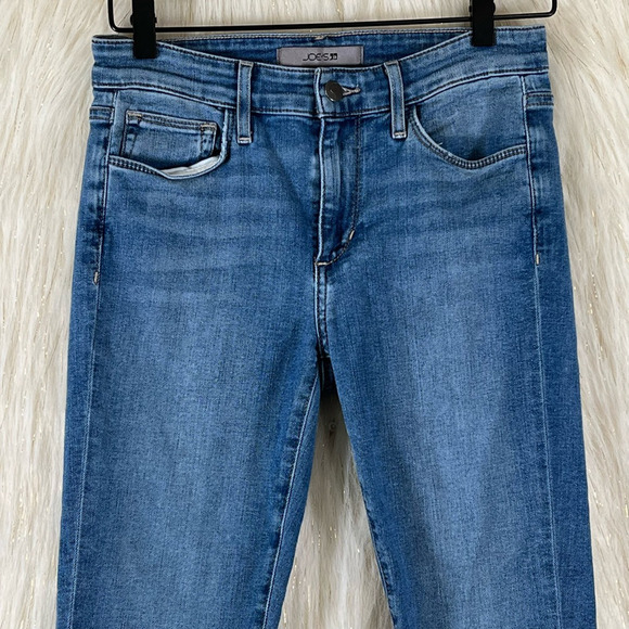 Joes Jeans Womens Skinny Ankle Stretch Medium Wash Mid Rise Raw Hem Zip Denim 27 - Picture 2 of 10